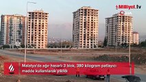 Ağır hasarlı 3 blok saniyeler içerisinde yerle bir oldu