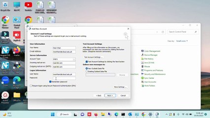How to configure outlook acount