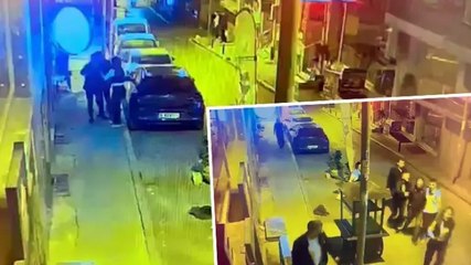 Şişli'de silahla iş yerine gidip çocuğunun yanında kaçırmaya çalıştı! O anlar kamerada