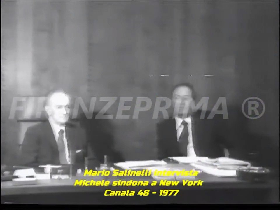 Mario Salinelli intervista Michele Sindona New York Canale 48  1977