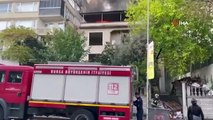Incendie effrayant à Bursa. Les flammes ont réduit le toit du bâtiment en cendres