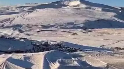 Ağrı’nın yüksek kesimleri beyaza büründü