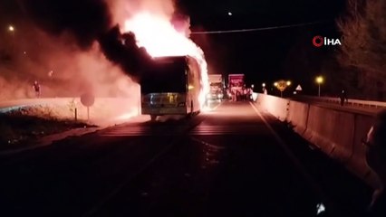 İstanbul-Sinop seferini yapan otobüs yandı!