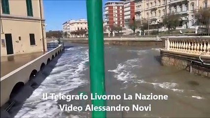 Livorno, la mareggiata (video Novi)