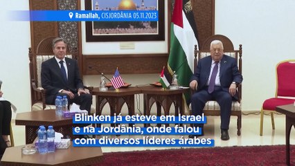 Líder da Autoridade Palestiniana acusa Israel de "genocídio" diante de Blinken