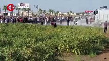 İncirlik Hava Üssü'ne girmeye çalışan protestoculara polis müdahalesi