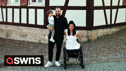 "My toddler is the same height as me thanks to sepsis amputations - I don't care when people stare"