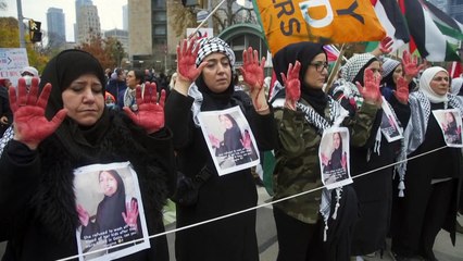 الآلاف يشاركون في تظاهرة رفضاً للحرب في غزة