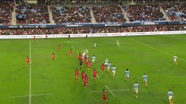 TOP 14 - Essai de Aymeric LUC (RCT) - USA Perpignan - RC Toulon - Saison 2023-2024