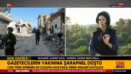 Gazze sınırında gazetecilerin yakınına şarapnel düştü