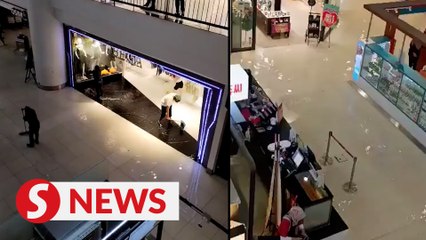 Flash floods hit Subang due to heavy rain, popular mall also affected