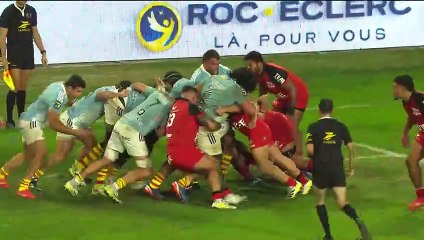 TOP 14 - Essai de Tavite VEREDAMU (USAP) - USA Perpignan - RC Toulon - Saison 2023-2024