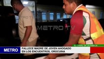 Hondureña muere luego de sepultar a su hijo en Choluteca. Cortesía Metro TV Choluteca