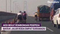 Aksi Nekat Rombongan Pesepeda yang Masuk Jalur Roda Empat Suramadu Viral di Medsos