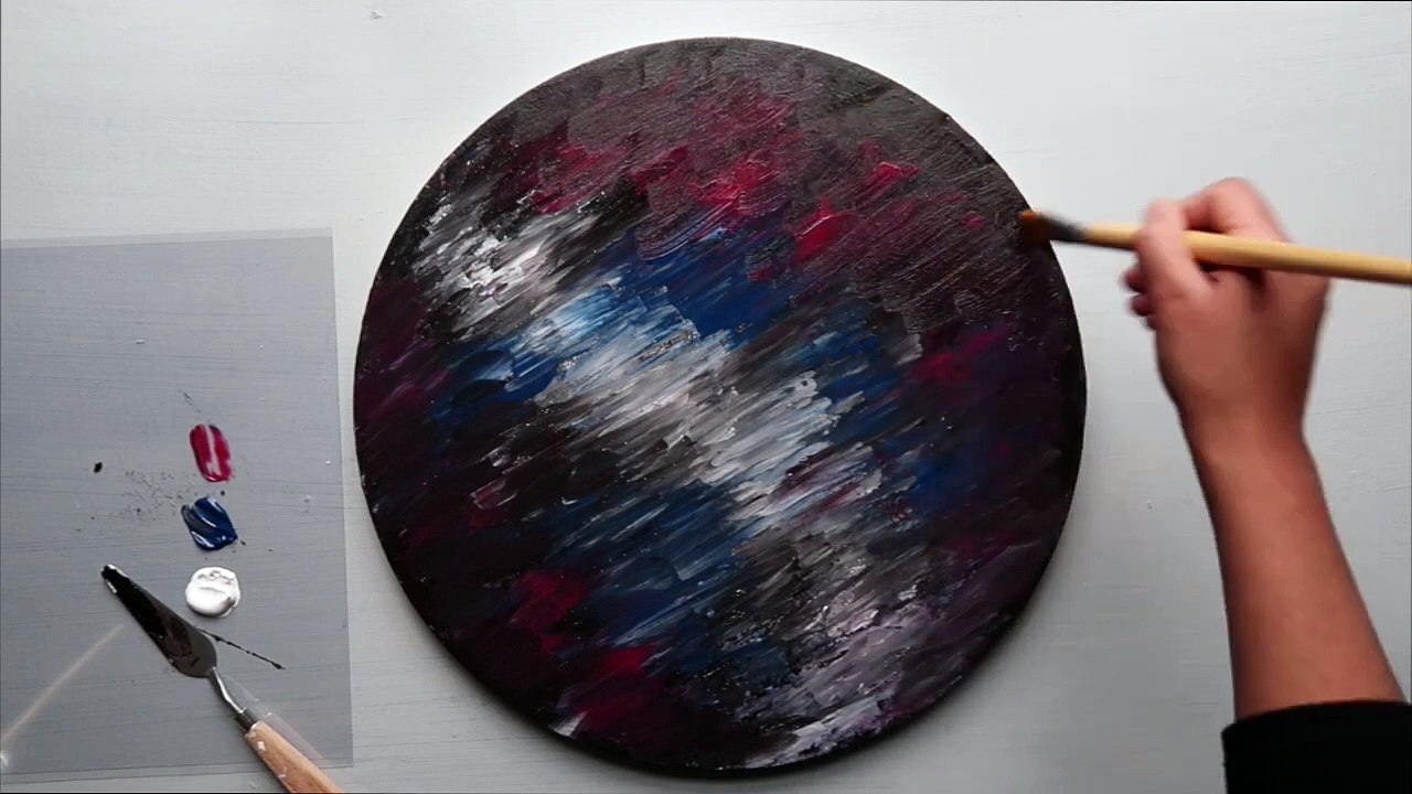 Easy Galaxy Painting Tutorial - Arabic Alimah Shahada - Qalbcalligrt Karaphy