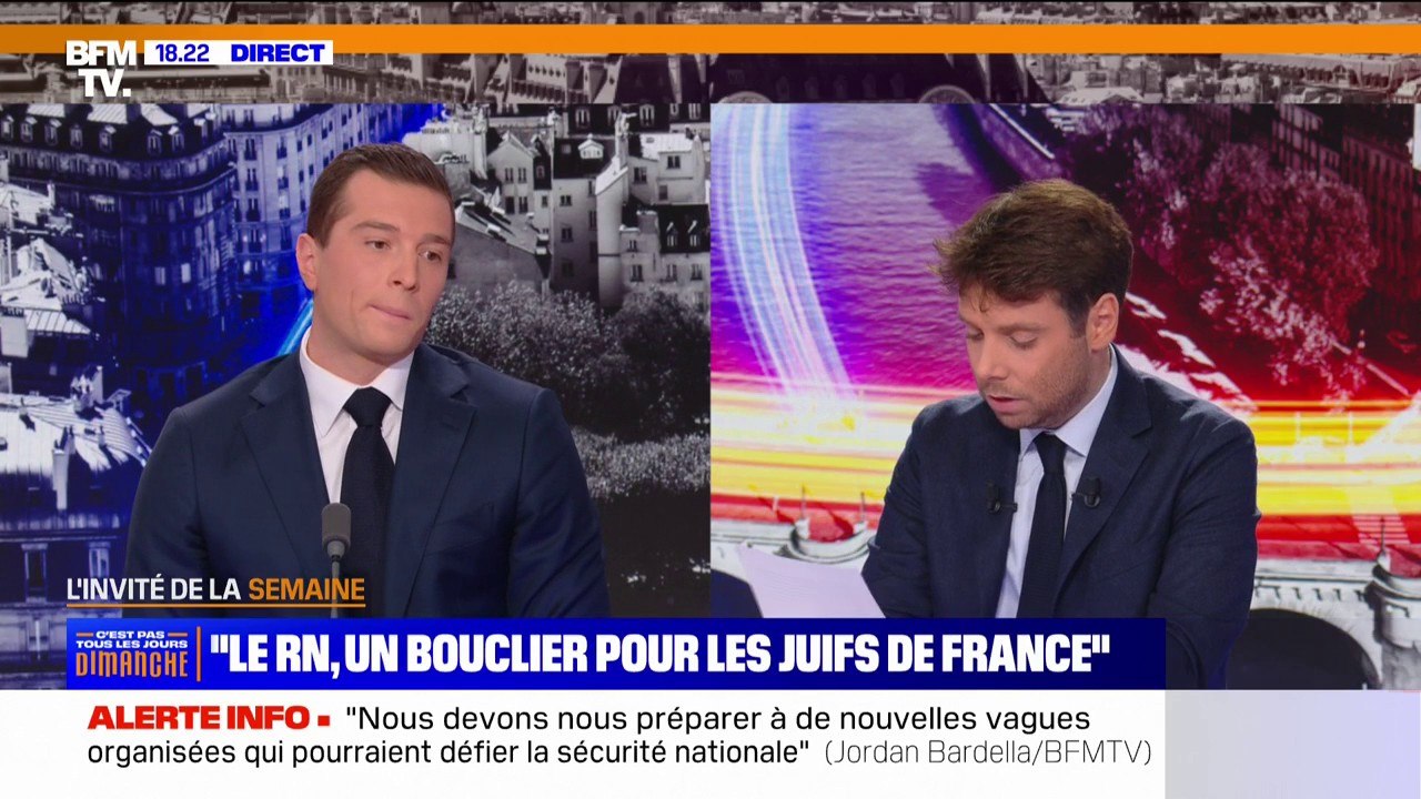 Israël: "Je souhaite que nous puissions nous y rendre dans les prochains temps", affirme Jordan Bardella