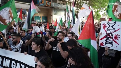شاهد: مظاهرة في العاصمة القبرصية نيقوسيا دعما لفلسطين
