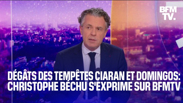 Dégâts des tempêtes Ciaran et Domingos: l'interview intégrale du ministre Christophe Béchu sur BFMTV