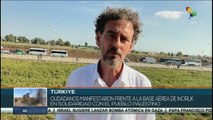 Miles de personas continúan concentrados frente a base aérea militar de EE.UU. en Adana