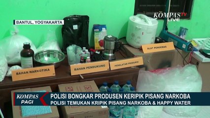 Polisi Masih Buru 4 Tersangka Rumah Produksi Keripik Pisang Narkoba dan Happy Water di Bantul