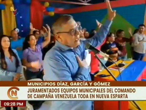 11 municipios del estado Nueva Esparta fueron conformados los Comandos de Campaña Venezuela Toda