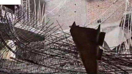 मथुरा: निर्माणाधीन कोठी का भरभराकर गिरा लेंटर, फिर जो हुआ