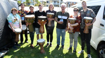 Dundaloo Drum Corp performs at the Lakeside Festival