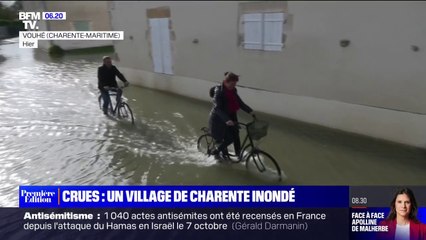 Charente-Maritime: le village de Vouhé en partie inondé