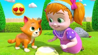 Baby and the Kitten with the Wheel on the Bus! Best Cartoon for Kids - BillionSurpriseToys