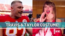 Travis Kelce REACTS to Taylor Swift Romance-Inspired Costume _ E! News