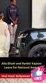 Alia Bhatt and Ranbir Kapoor Leave for National Award