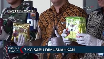 BNN Sumatera Utara Musnahkan 7 Kg Sabu