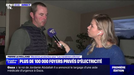 "On s'éclaire à la bougie": ce maraîcher des Côtes-d'Armor raconte son quotidien depuis la tempête Ciarán