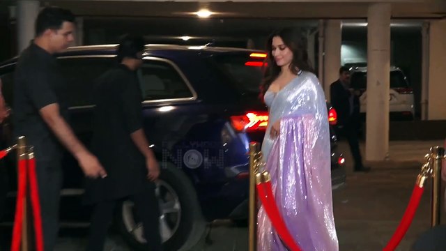 Sonam Kapoor In A Golden Saree, Tamannaah Hot Look and Nushrrat At Manish Malhotra's Diwali Bash 2023