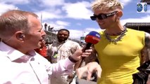 Machine Gun Kelly storms away from Sky Sports' Martin Brundle in excruciating 'most awkward interview EVER' at the Brazilian Grand Prix