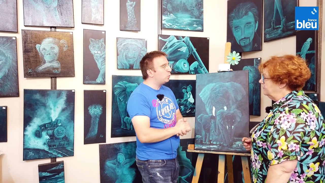 France Bleu Elsass avec Marie Fuchs, Artiste peintre de Morschwiller-la-Bas