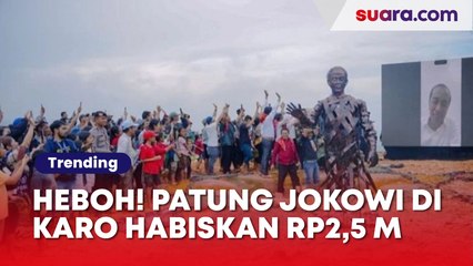 Heboh Pembangunan Patung Jokowi di Karo Habiskan Dana Rp2,5 Miliar, Warganet: Buang-Buang Duit