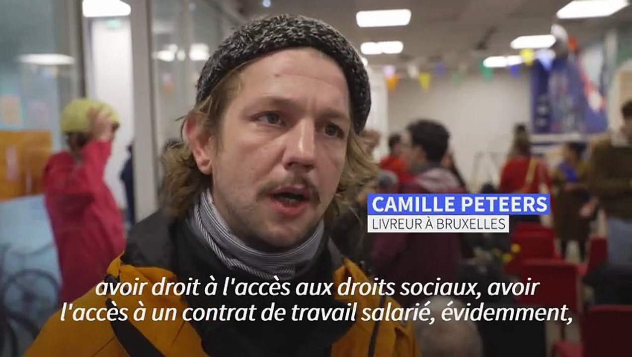 Des coursiers "ubérisés" pédalent de Paris à Bruxelles pour se faire entendre