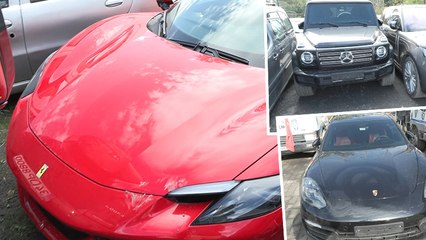 Polat çiftinin araçları yediemin otoparkında