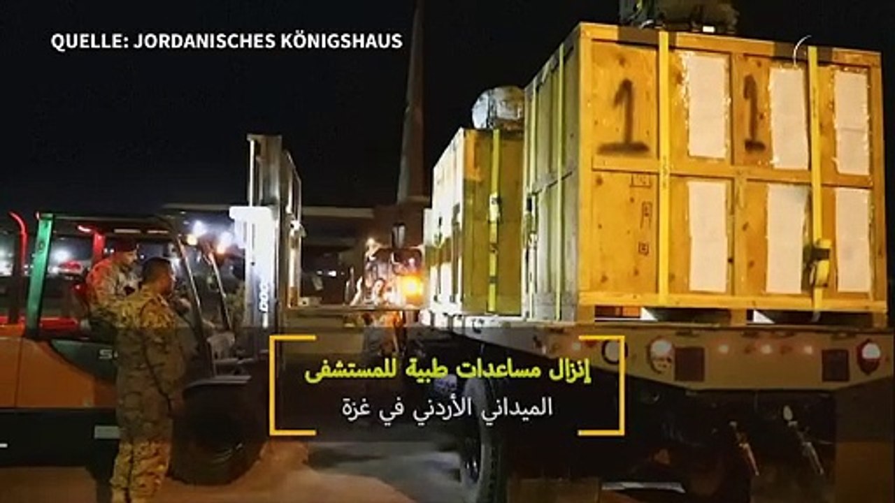 Jordanien wirft Hilfsgüter über Gaza ab