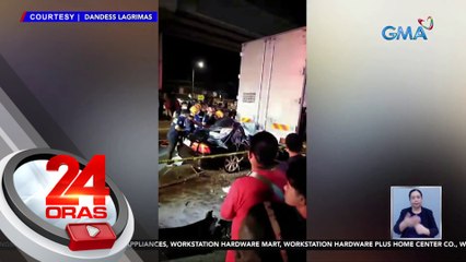 Kotse, sumalpok at pumailalim sa truck; 4 nitong sakay, patay | 24 Oras