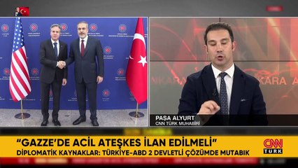 Son Dakika: Türkiye ile ABD, Gazze'de yardım koridoru ve 2 devletli çözümde mutabık kaldı