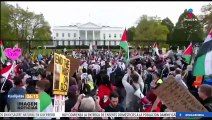 Realizan protesta pro Palentina afuera de la Casa Blanca