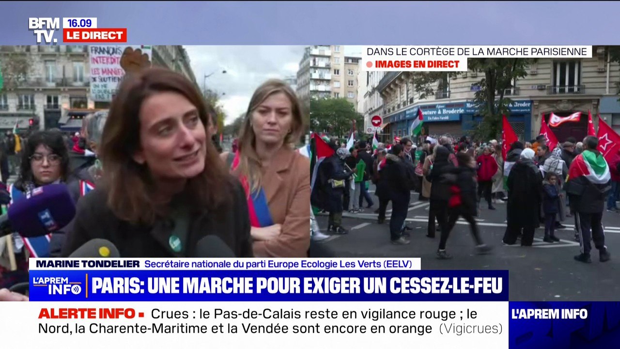 Bombardements israéliens contre les civils à Gaza: "Emmanuel Macron commence timidement à faire les premiers pas [vers la demande d'un cessez-le-feu], et c'est tant mieux", affirme Marine Tondelier