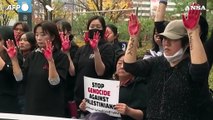 Medio Oriente, protesta in Corea del Sud per la visita di Blinken