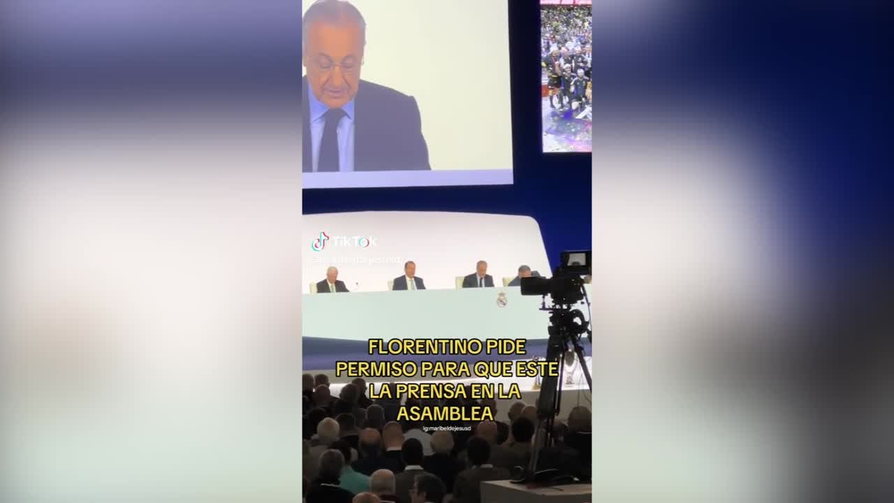 La usuaria de Tiktok @maribeldejesusd ha grabado este momento cuando aún no había conectado las cámaras de Real Madrid TV y que dejó esta situación antes de