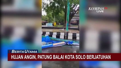 Cuaca Buruk Tumbangkan Pohon Beringin Stadion Sriwedari Hingga Robohkan Patung di Balai Kota Solo
