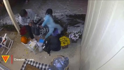 Trick or Treaters Gone Wild | Doorbell Camera Video