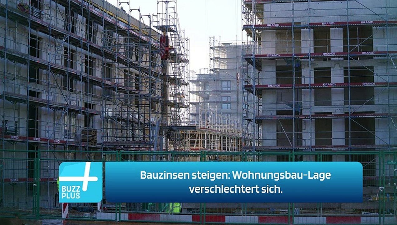 Bauzinsen steigen: Wohnungsbau-Lage verschlechtert sich.