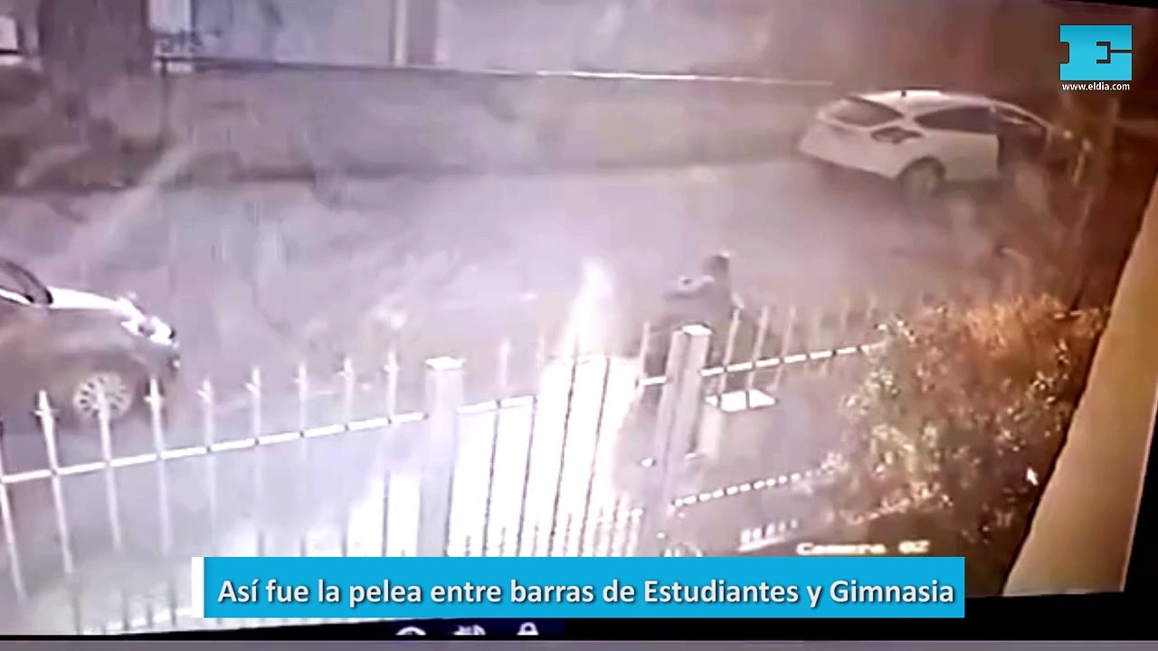 Así fue la pelea entre barras de Estudiantes y Gimnasia